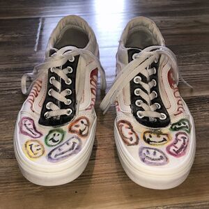 Custom Painted Off The Wall Vans Women's Sz 8 Canvas